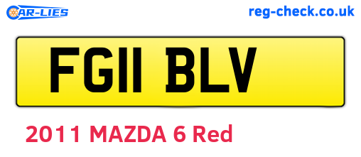 FG11BLV are the vehicle registration plates.