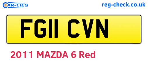 FG11CVN are the vehicle registration plates.