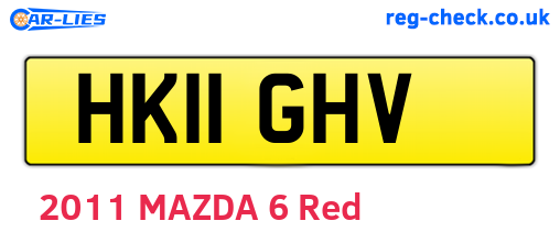 HK11GHV are the vehicle registration plates.
