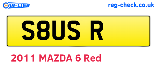S8USR are the vehicle registration plates.