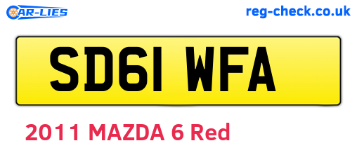 SD61WFA are the vehicle registration plates.