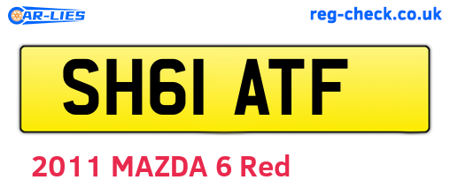 SH61ATF are the vehicle registration plates.
