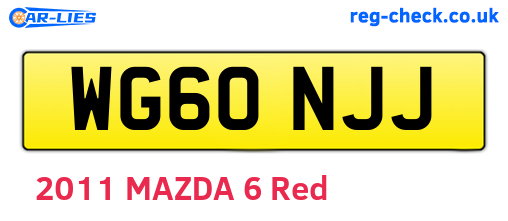 WG60NJJ are the vehicle registration plates.