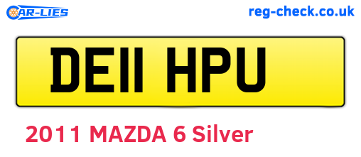 DE11HPU are the vehicle registration plates.