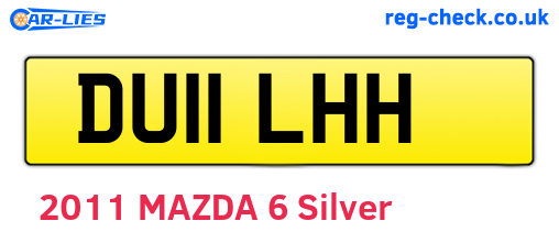 DU11LHH are the vehicle registration plates.
