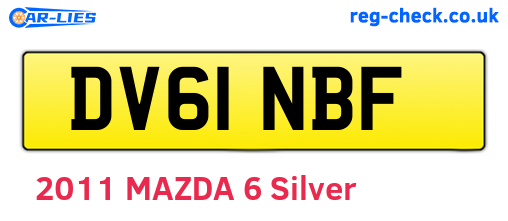DV61NBF are the vehicle registration plates.