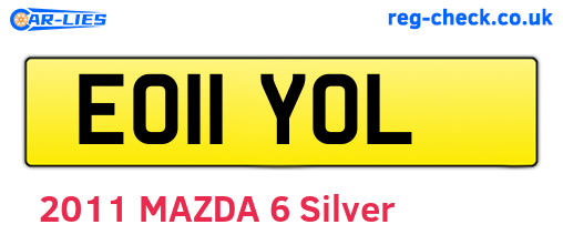 EO11YOL are the vehicle registration plates.