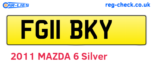 FG11BKY are the vehicle registration plates.