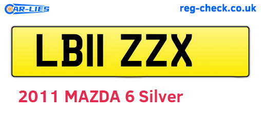 LB11ZZX are the vehicle registration plates.