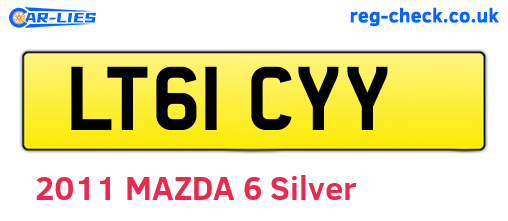 LT61CYY are the vehicle registration plates.