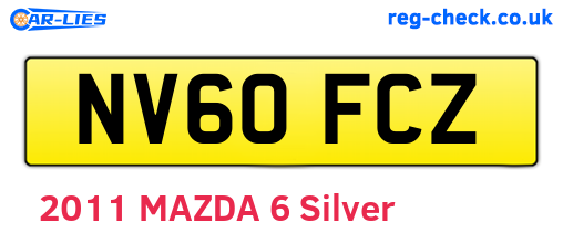 NV60FCZ are the vehicle registration plates.