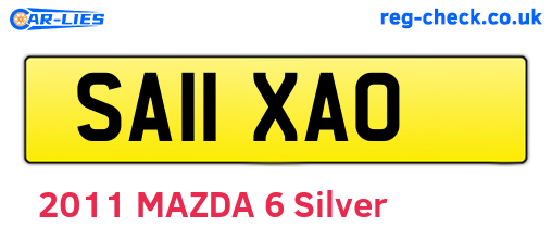 SA11XAO are the vehicle registration plates.
