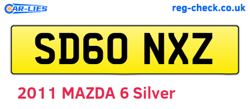 SD60NXZ are the vehicle registration plates.