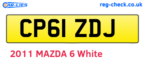 CP61ZDJ are the vehicle registration plates.