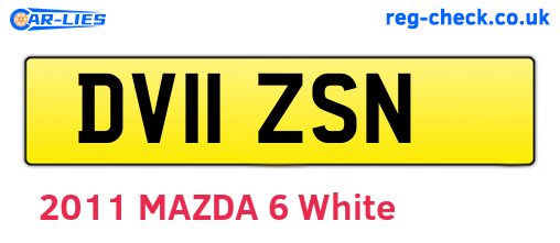 DV11ZSN are the vehicle registration plates.