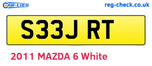S33JRT are the vehicle registration plates.