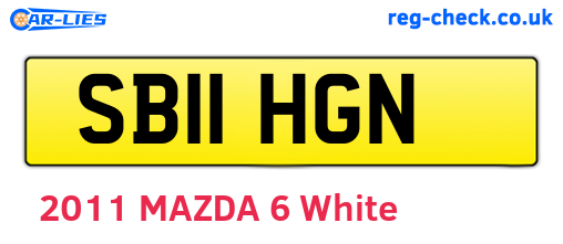 SB11HGN are the vehicle registration plates.