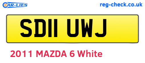 SD11UWJ are the vehicle registration plates.