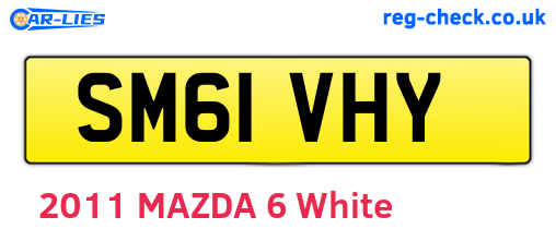 SM61VHY are the vehicle registration plates.