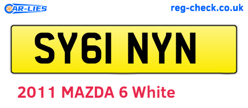 SY61NYN are the vehicle registration plates.