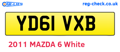 YD61VXB are the vehicle registration plates.