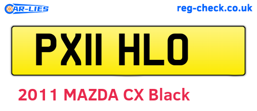 PX11HLO are the vehicle registration plates.