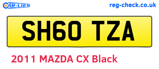 SH60TZA are the vehicle registration plates.