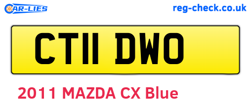 CT11DWO are the vehicle registration plates.
