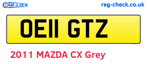 OE11GTZ are the vehicle registration plates.