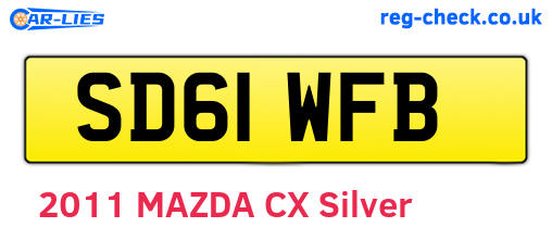 SD61WFB are the vehicle registration plates.