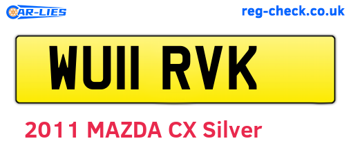 WU11RVK are the vehicle registration plates.