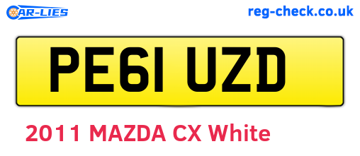 PE61UZD are the vehicle registration plates.