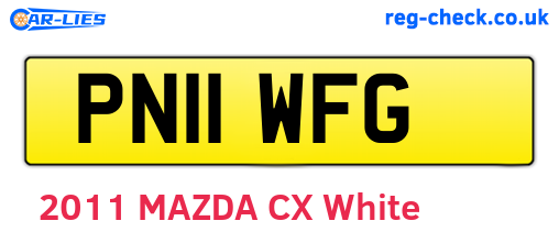 PN11WFG are the vehicle registration plates.
