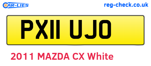 PX11UJO are the vehicle registration plates.
