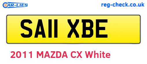 SA11XBE are the vehicle registration plates.