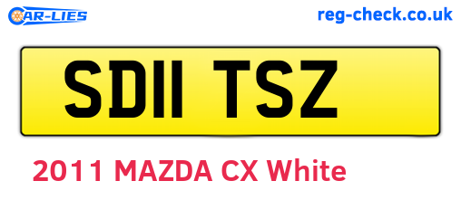 SD11TSZ are the vehicle registration plates.
