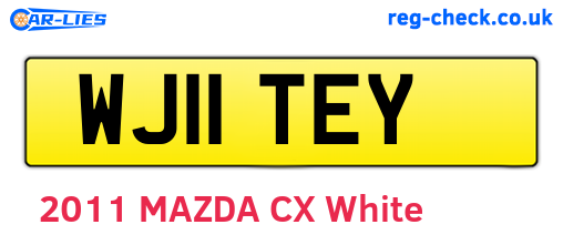 WJ11TEY are the vehicle registration plates.