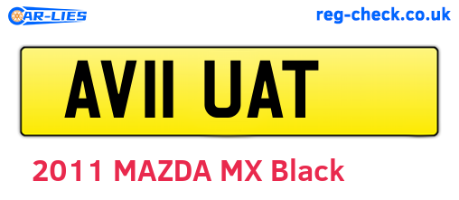 AV11UAT are the vehicle registration plates.