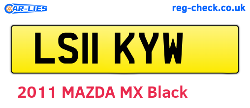 LS11KYW are the vehicle registration plates.