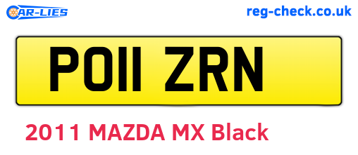 PO11ZRN are the vehicle registration plates.