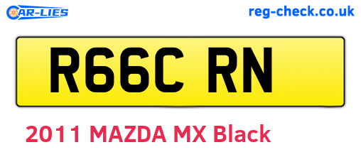 R66CRN are the vehicle registration plates.