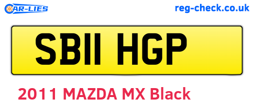 SB11HGP are the vehicle registration plates.