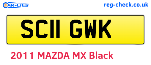 SC11GWK are the vehicle registration plates.