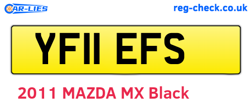 YF11EFS are the vehicle registration plates.