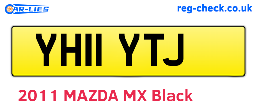 YH11YTJ are the vehicle registration plates.