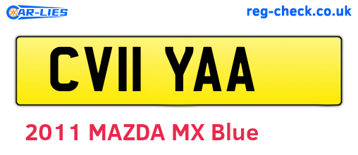 CV11YAA are the vehicle registration plates.