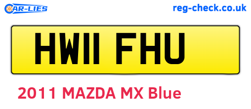 HW11FHU are the vehicle registration plates.