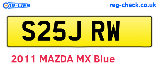 S25JRW are the vehicle registration plates.