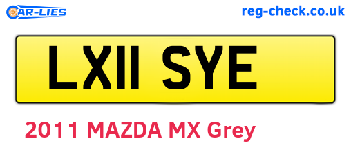 LX11SYE are the vehicle registration plates.