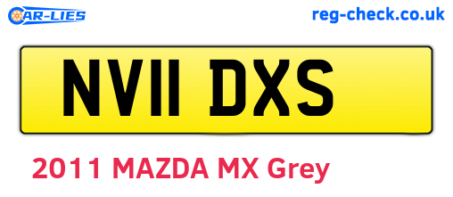 NV11DXS are the vehicle registration plates.